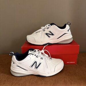 Men’s New Balance 608 4E MX608WN5 White and Blue Dad Sneakers Size 10.5